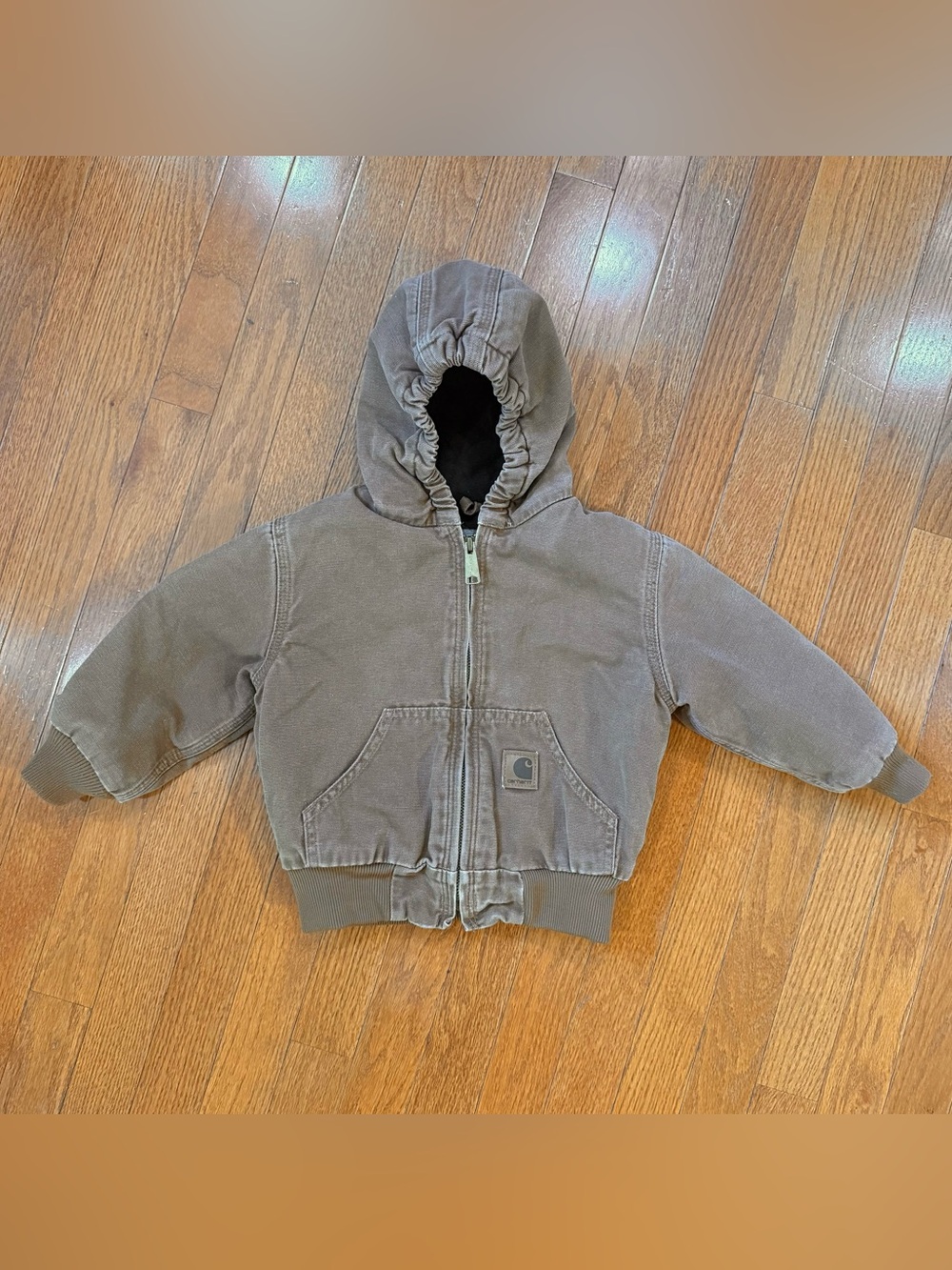 Vintage Carhartt 2T Toddler Active Jacket Canvas Hooded Quilted YTJ180 Y2K VTG